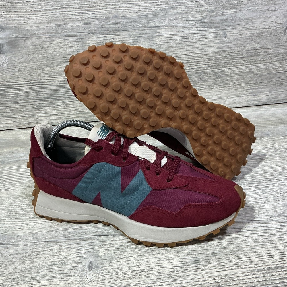 New Balance 327 Running Shoes Mens Size 10 D Burgundy Suede Comfort Low Sneakers